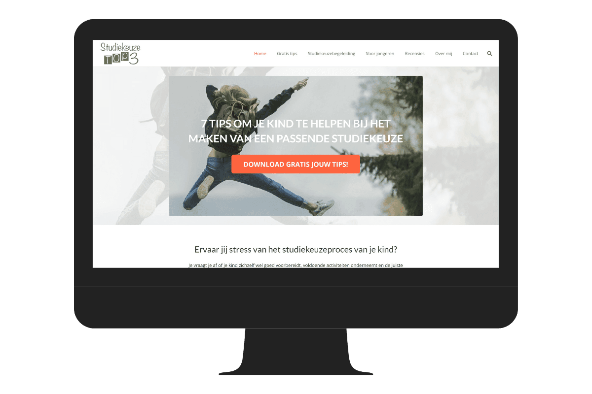 Voorbeeld wordpress website in Impreza studiekeuze