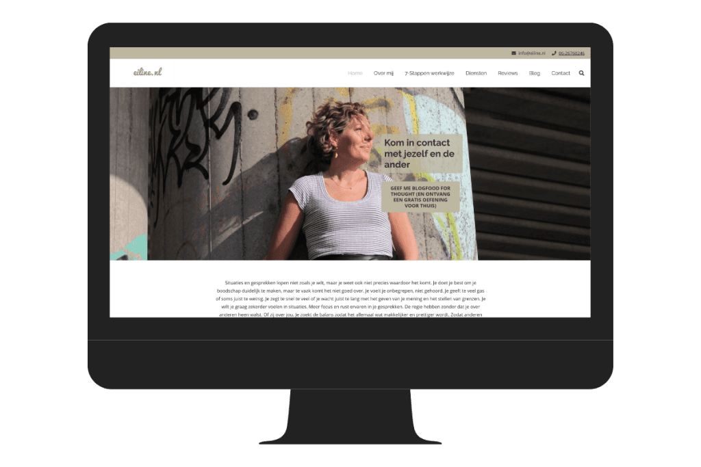 Voorbeeld website in wordpress eiline
