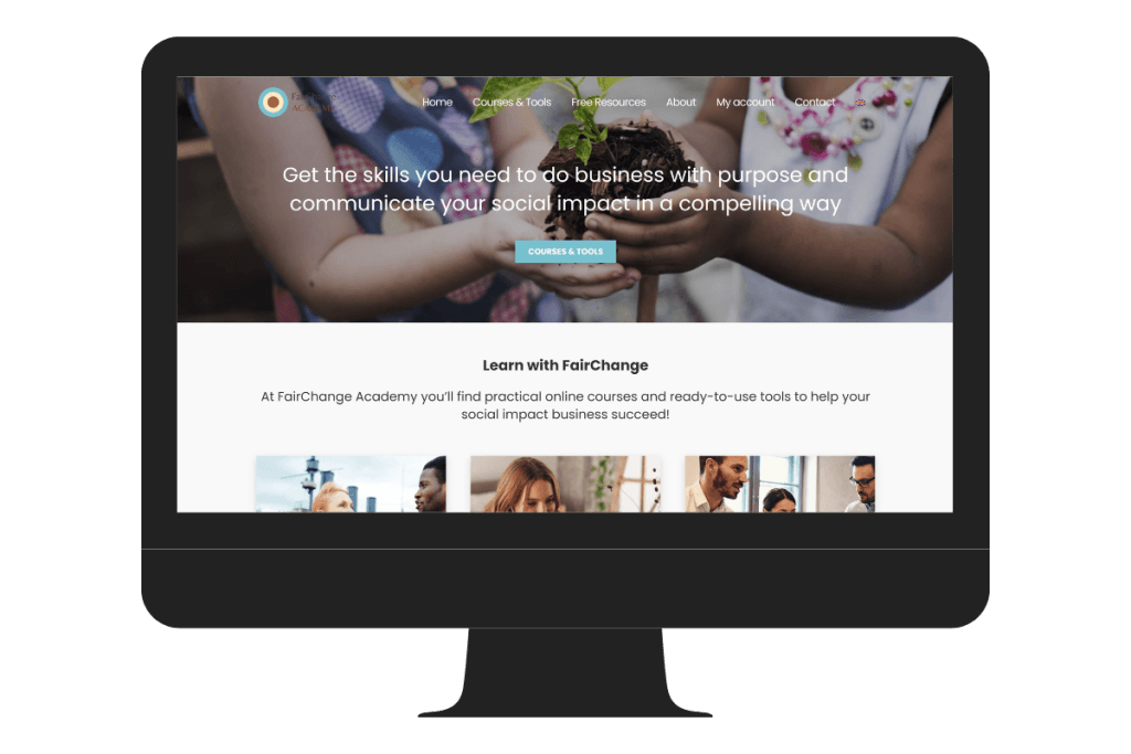 Wordpress website voorbeeld fairchange