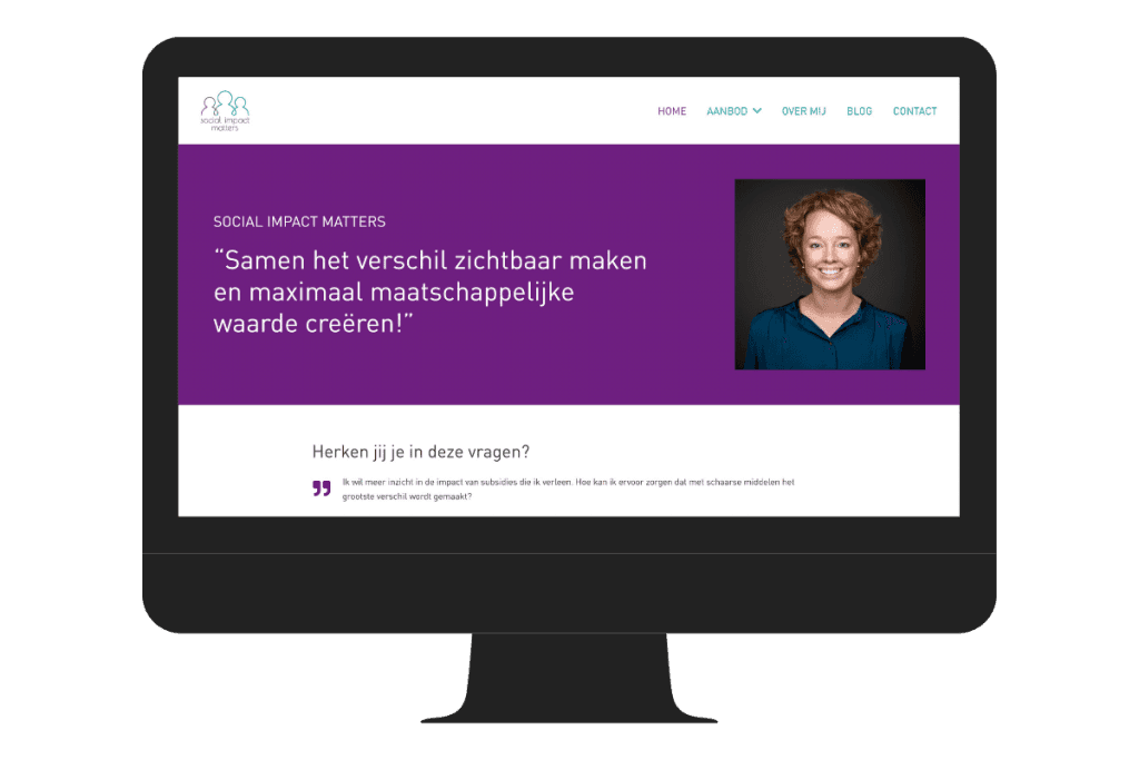 Wordpress website voor ondernemers socialimpact