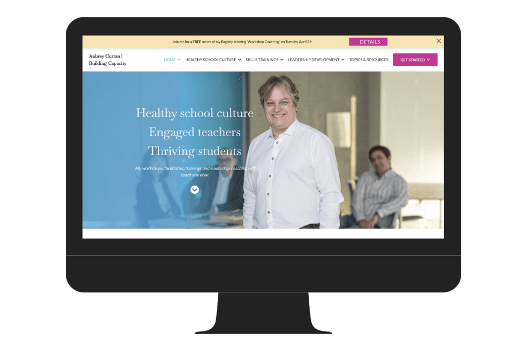 WordPress website voorbeeld Aubreycurran.com