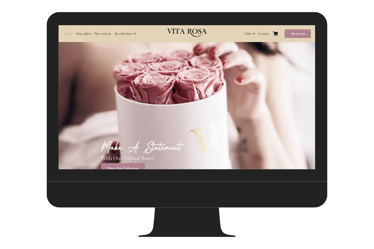 WordPress website portfolio luxury long lasting roses