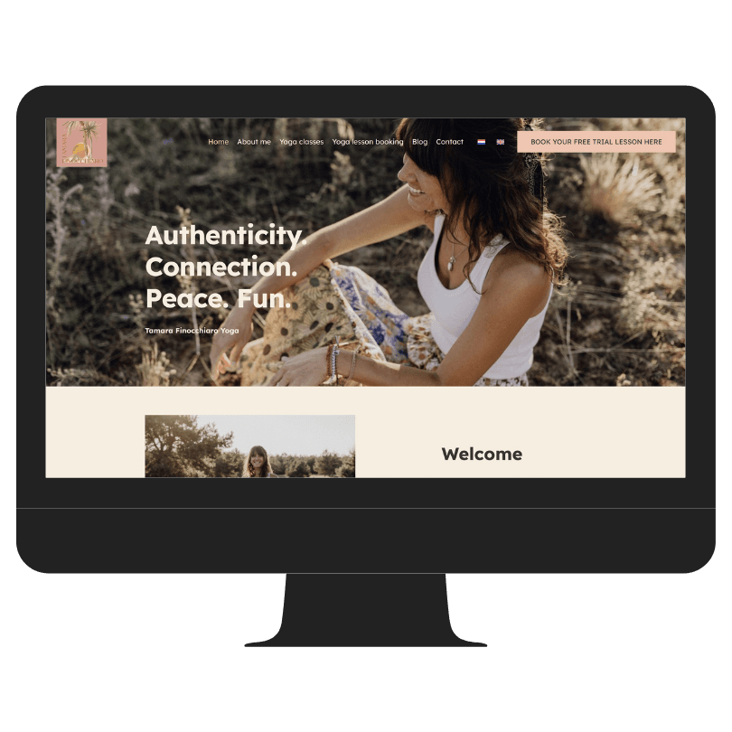 Yoga website voorbeeld