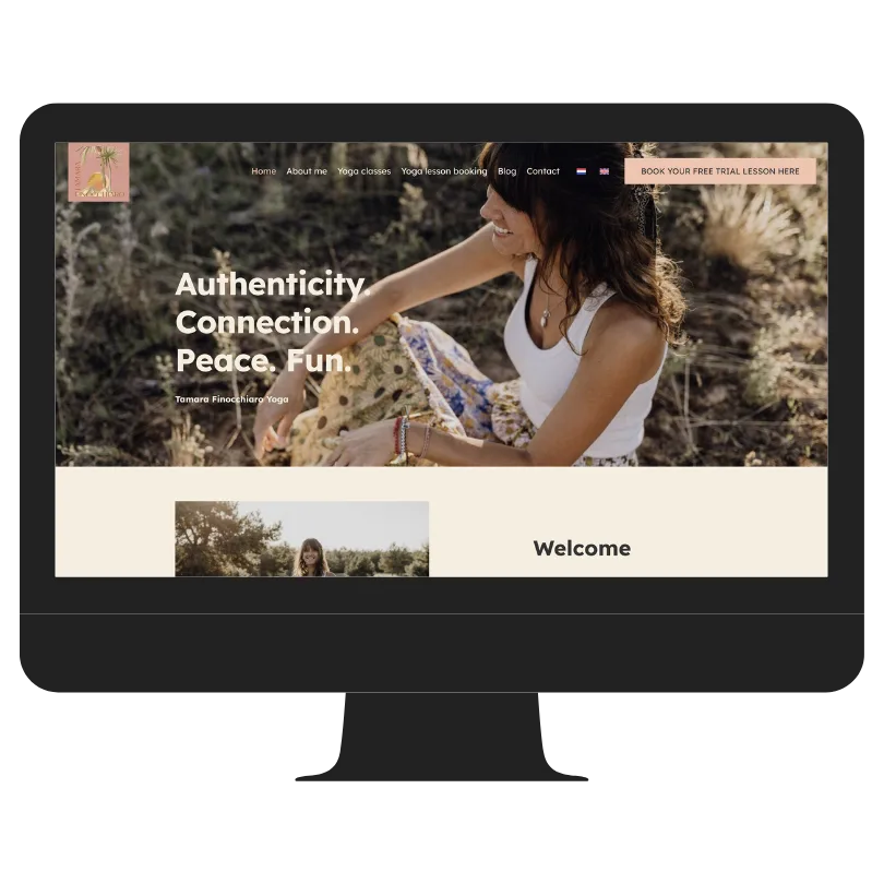 Yoga website voorbeeld